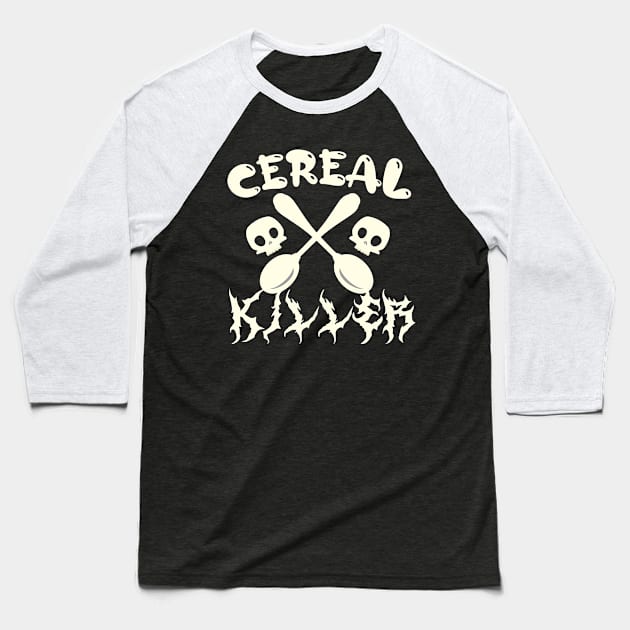 Cereal Killer Baseball T-Shirt by Km Singo